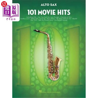 海外直订101 Movie Hits for Alto Sax 101部中音萨克斯的电影