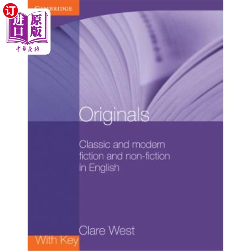海外直订Originals with Key: Classic and Modern Fiction and Non-Fiction in English 带钥匙的原件