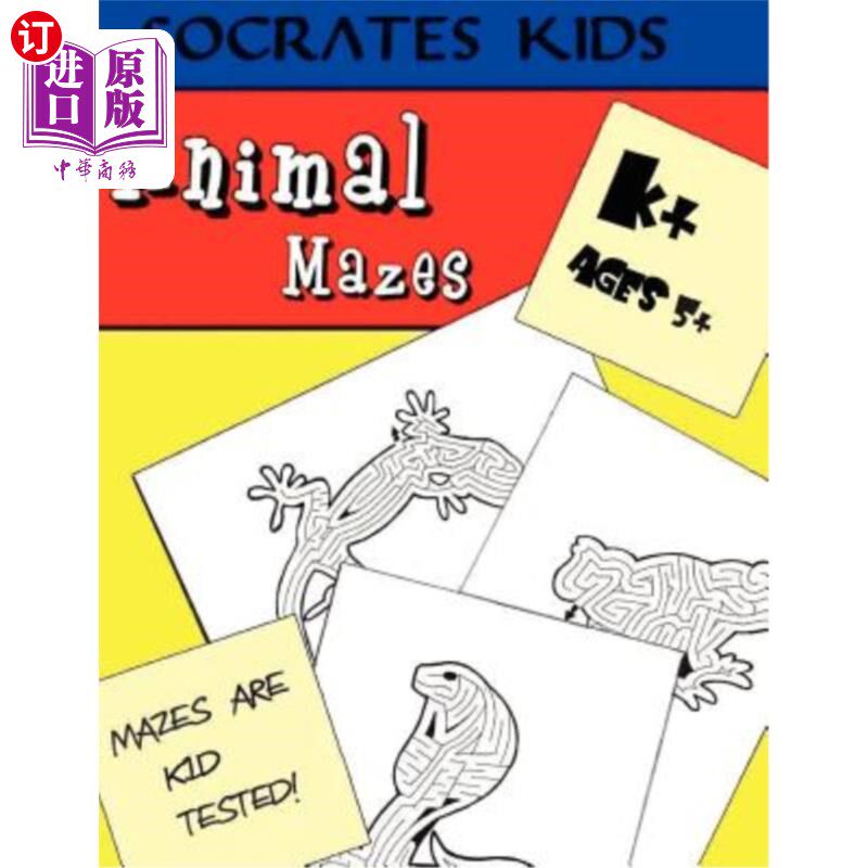 海外直订Animal Mazes (Socrates Kids Workbook Series)