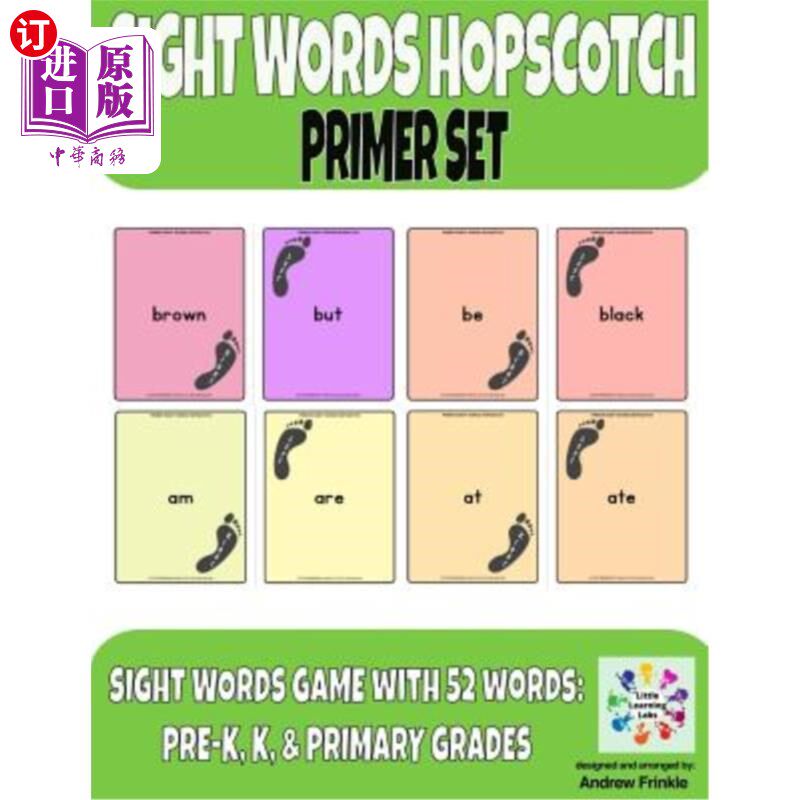 海外直订Sight Words Hopscotch Primer Set 视觉文字跳房子底漆套装