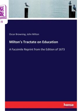 海外直订Milton's Tractate on Education 弥尔顿的教育论