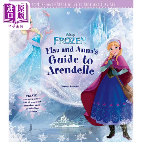 现货 迪士尼冰雪奇缘 艾莎和安娜的阿伦黛尔指南 英文原版 Disney Frozen Barbara Bazaldua【中商原版】
