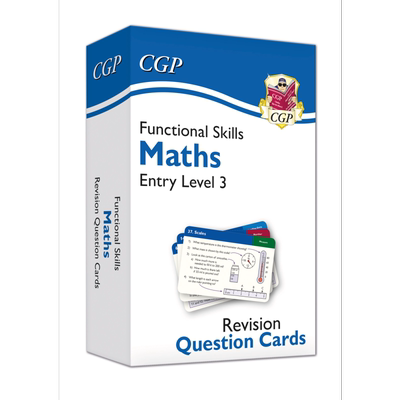 现货 英国原版CGP教辅 新功能技能数学复习题卡 入门级3 New Functional Skills Maths Revision Question Cards【中商原版】