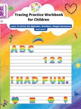 海外直订Tracing Practice Workbook for Children: Learn To Write the Alphabet, line tracin 儿童描画练习练习册:学习写