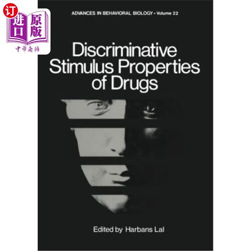 海外直订医药图书Discriminative Stimulus Properties of Drugs 药物的鉴别刺激特性