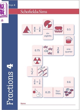 Fractions Decimals & Percentages 4 英国Schofield小学教辅 分数小数和百分比 4年级 英文原版幼小数学学习教辅【中商原版?