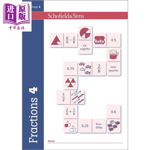 Fractions Decimals & Percentages 4 英国Schofield小学教辅 分数小数和百分比 4年级 英文原版幼小数学学习教辅【中商原版?