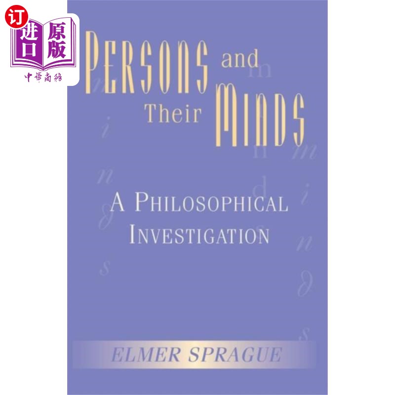 海外直订Persons And Their Minds 人和他们的思想