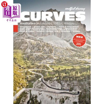 海外直订Curves: Northern Italy: Lombardy, South Tyrol, V... 曲线:意大利北部:伦巴第，南蒂罗尔，威尼托