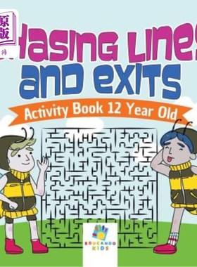 海外直订Chasing Lines and Exits Activity Book 12 Year Old 追线和退出活动书12岁
