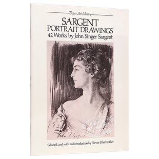 预售 Sargent Portrait Drawings 进口艺术 萨金特的42幅肖像画 铅笔画木炭画册画集【中商原版】