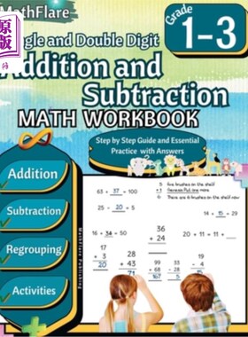 海外直订Addition and Subtraction Math Workbook 1st to 3rd Grade: Addition and Subtractio 加减法数学练习册一至三年级