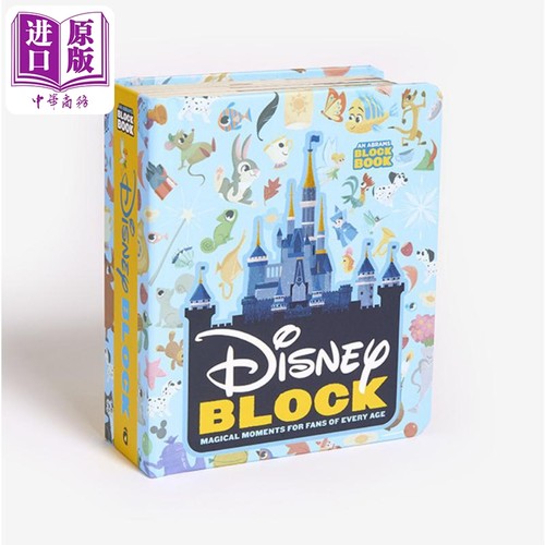 An Abrams Block Book Disney Block 迪士尼字母立体书 英文原版进口图书儿童绘本 英语启蒙故事纸板书迪士尼电影【中商原版?