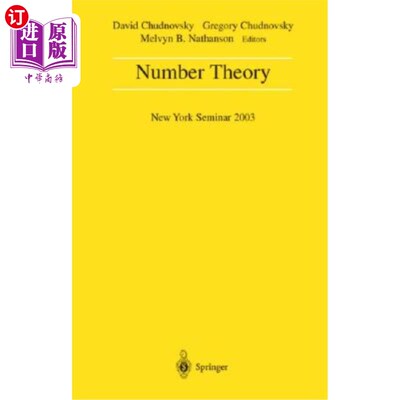 海外直订Number Theory: New York Seminar 2003 数论:2003年纽约研讨会