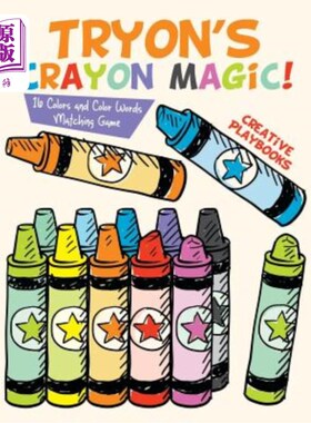 海外直订Tryon's Crayon Magic! 16 Colors and Color Words Matching Game Tryon的蜡笔魔术！16个颜色和颜色词的匹配游戏