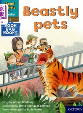 海外直订Read Write Inc. Phonics: Blue Set 6 Book Bag Boo... Read Write公司自然拼读:蓝色套装6书袋书8野兽宠物