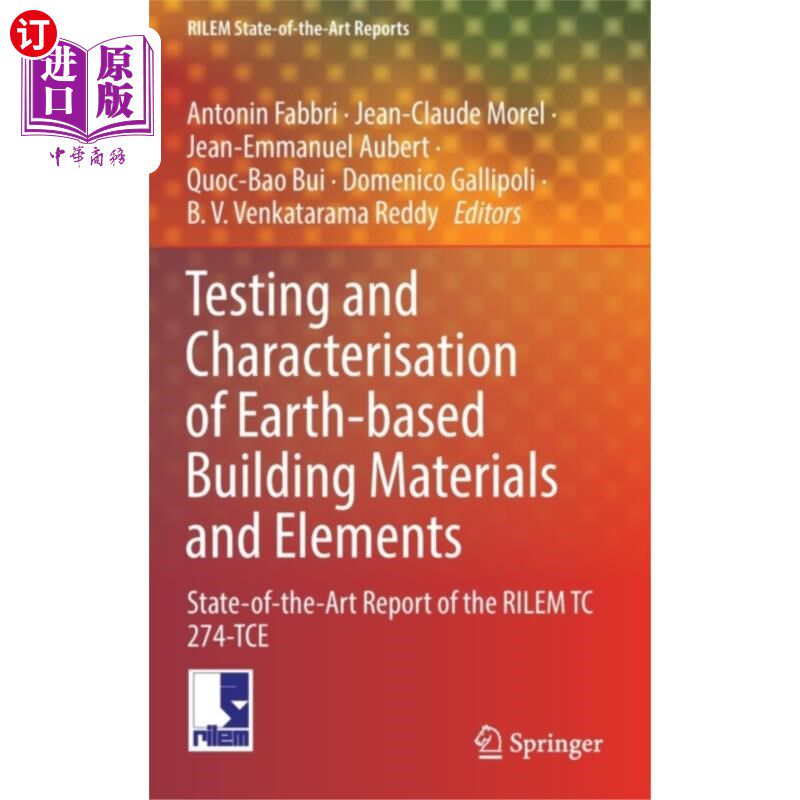 海外直订Testing and Characterisation of Earth-based Buil... 土基建筑材料和构件的测试和特性