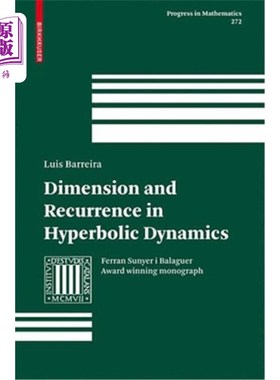 海外直订Dimension and Recurrence in Hyperbolic Dynamics 双曲动力学中的维数和递归