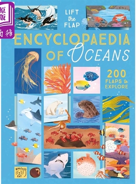 翻开海洋百科全书 The Lift-the-Flap Encyclopaedia of Oceans 200 Flaps to Explore 英文原版儿童翻页科普绘本【中商原版?