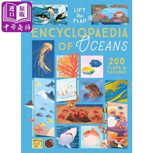 英文原版 Lift Encyclopaedia Flap 翻开海洋百科全书 Oceans Explore 儿童翻页科普绘本 the Flaps 200 中商原版 The