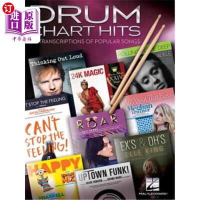 海外直订Drum Chart Hits: 30 Transcriptions of Popular Songs 击鼓榜热门歌曲:30首流行歌曲