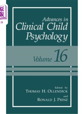海外直订Advances in Clinical Child Psychology 临床儿童心理学进展