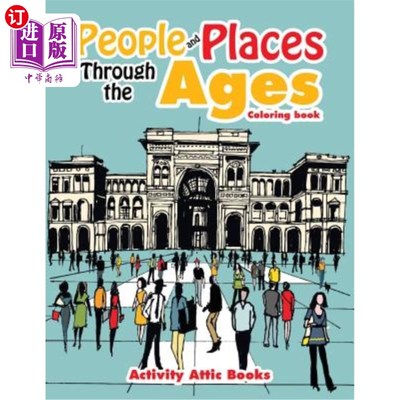 海外直订People and Places Through the Ages Coloring Book 古往今来的人和地方