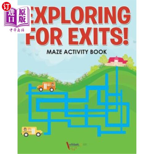 海外直订Exploring for Exits! Maze Activity Book 探索出口!迷宫活动手册