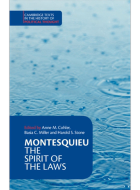 预售 论法的精神（剑桥政治思想史经典文本丛书）英文原版 Montesquieu The Spirit of the Laws【中商原版】