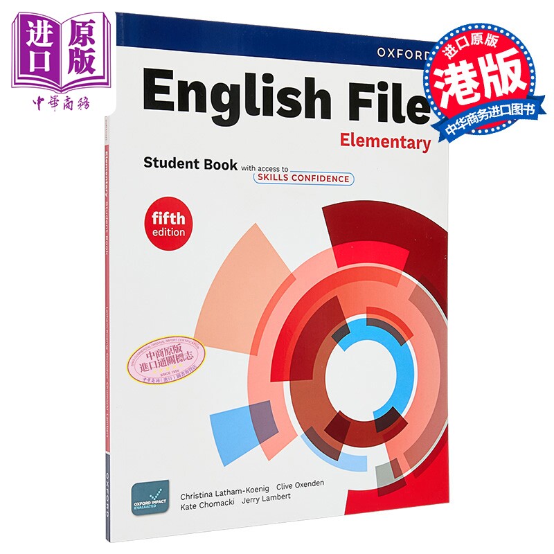 预售 牛津中学英语口语教材 英语档案第五版学生书含电子资源 初级 A2 English File 5th ed Elementary Student Book【中商原版】