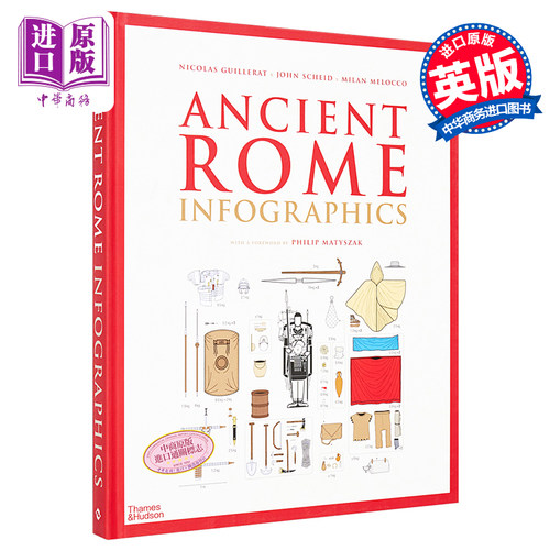 Ancient Rome: Infographics 进口艺术 古罗马的信息图解 T&H【中商原版】