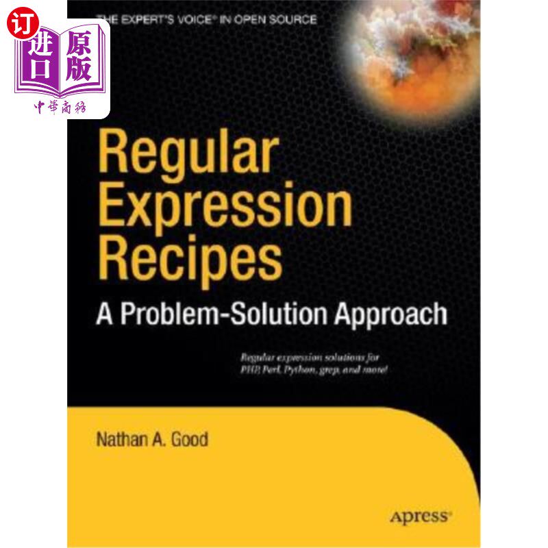 海外直订Regular Expression Recipes: A Problem-Solution Approach 正则表达式秘方:问题解决方法