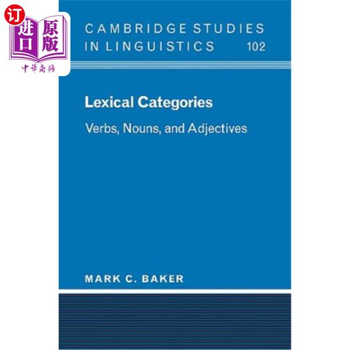 海外直订Lexical Categories: Verbs, Nouns and Adjectives 词汇分类：动词、名词和形容词