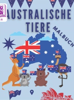 海外直订Australische Tiere Malbuch: Malbuch für Kinder 50 Zeichnungen von Cham?leon K?ng 澳大利亚：Malbu