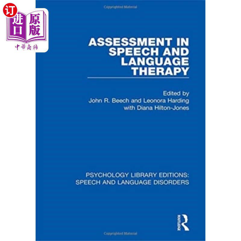 海外直订Assessment in Speech and Language Therapy 言语与语言治疗评估