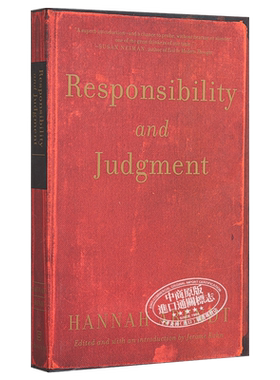 反抗平庸之恶 英文原版 Responsibility and Judgment Hannah Arendt 汉娜 阿伦特 责任与判断 豆瓣高分【中商原版】