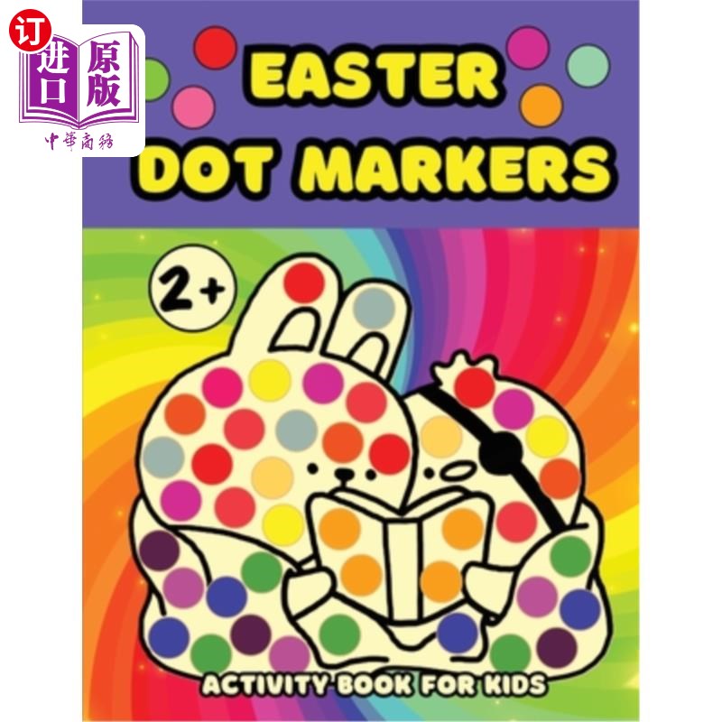 海外直订Easter Dot Markers Activity Book for Kids Ages 2+: Easy Coloring Book with Big D 复活标记活动书2岁以上图片