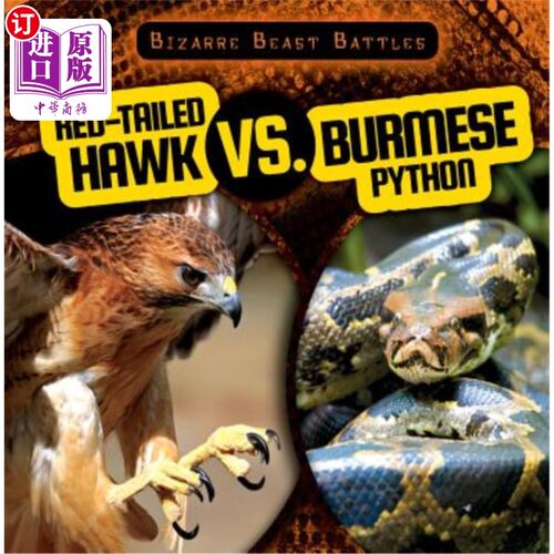 海外直订Red-Tailed Hawk vs. Burmese Python 红尾鹰对缅甸蟒