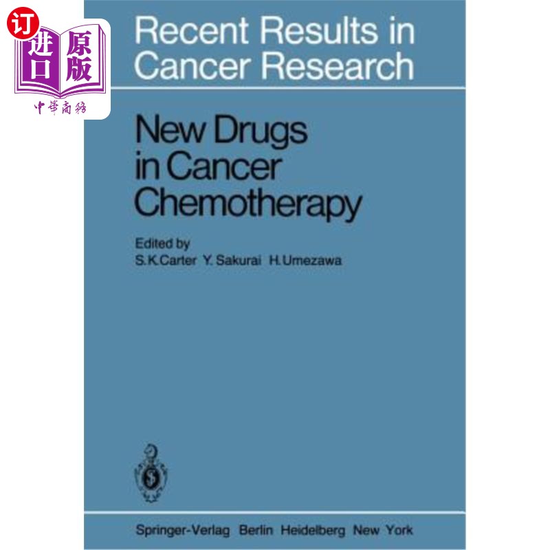 海外直订医药图书New Drugs in Cancer Chemotherapy 癌症化疗中的新药