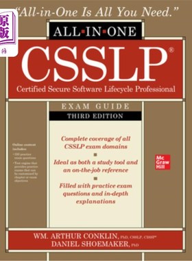 海外直订Csslp Certified Secure Software Lifecycle Professional All-In-One Exam Guide, Th Csslp认证安全软件生命周期
