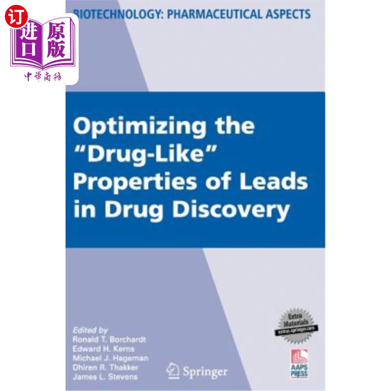海外直订海外直订医药图书Optimizing the Drug-Like Properties of Leads in Drug Discovery  优化药物发现中线索的“