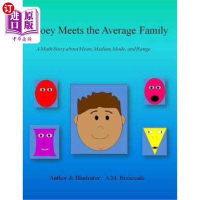 海外直订Joey Meets the Average Family: A Math Story about Mean, Median, Mode, and Range 乔伊遇到了普通家庭：关于平