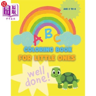 coloring ones book little ABC涂色书：适合小朋友 for 海外直订ABC
