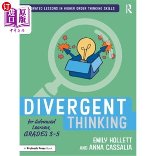 海外直订Divergent Thinking for Advanced Learners, Grades 3-5 3-5级高级学习者的发散性思维