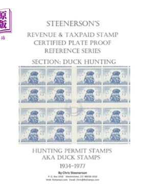海外直订Steenerson's Revenue & Taxpaid Stamp Certified Plate Proof Reference Series - Fe Steenerson
