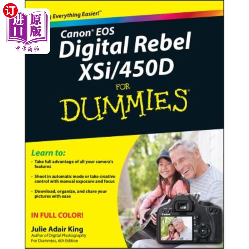 海外直订Canon EOS Digital Rebel Xsi/450d for Dummies Canon Eos Digital Rebel XSI/450D,用于假人