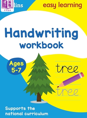 预售 Handwriting Workbook Ages 5-7 柯林斯易学儿童：书写练习册 5-7岁 英文学习 港台原版 【中商原版】