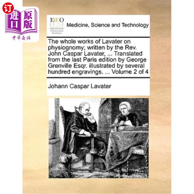 海外直订医药图书The Whole Works of Lavater on Physiognomy; Written by the REV. John Caspar Lavat 论Lavat