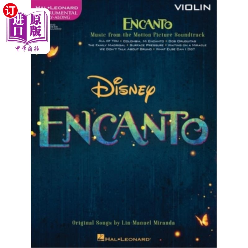 海外直订Encanto for Violin: Instrumental Play-Along 小提琴:器乐伴奏