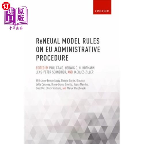 海外直订ReNEUAL Model Rules on EU Administrative Procedu... 《欧盟行政程序示范规则》